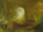 水彩大师 William Turner_Interior at Petworth